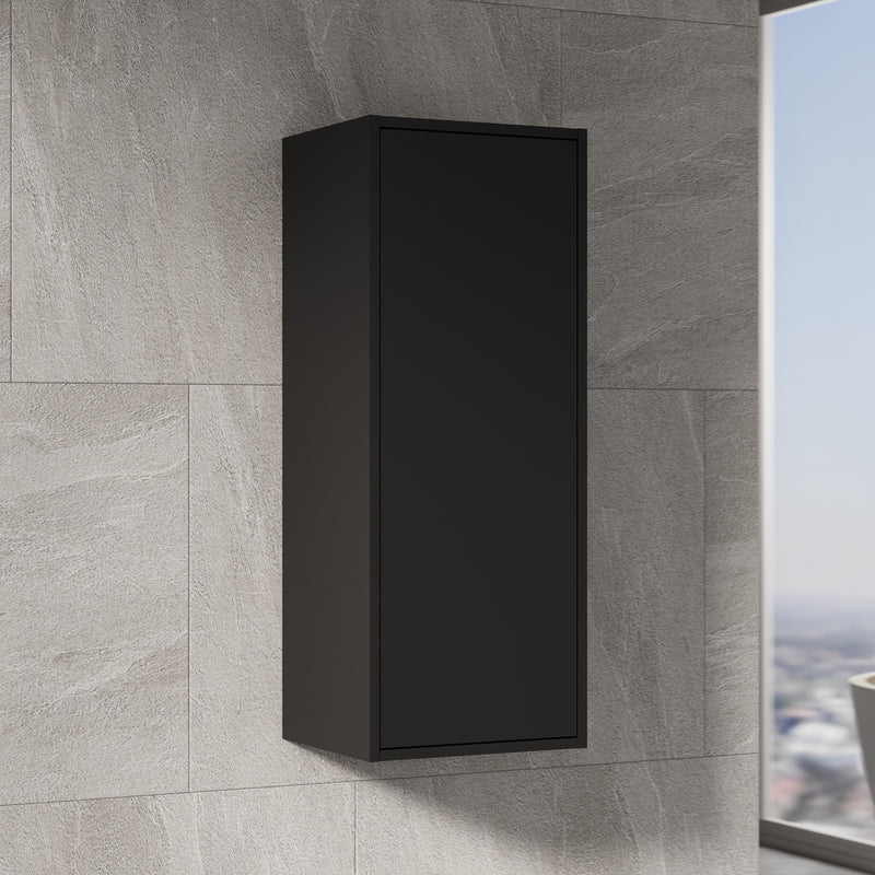 Banyetti Venti 900mm Wall Hung Wall Cabinet - Matt Black