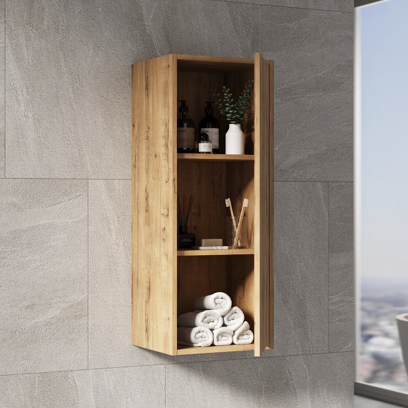 Banyetti Venti 900mm Wall Hung Wall Cabinet - Ostippo Oak