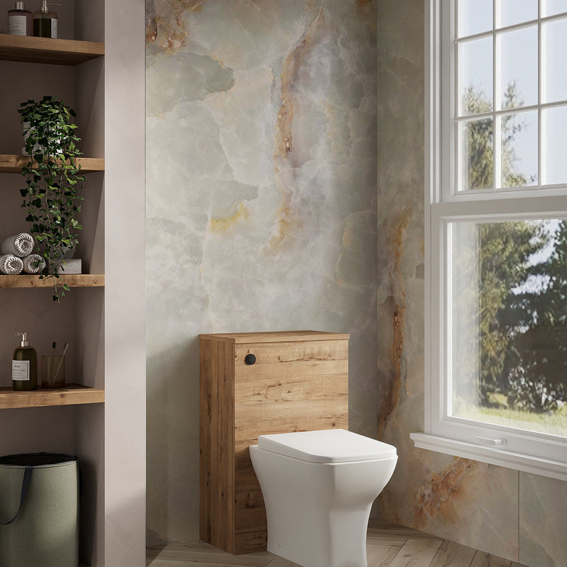 Banyetti Vatilla WC Toilet Unit Inc Concealed Cistern - Ostippo Oak
