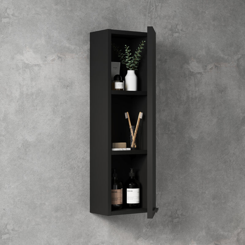 Banyetti Celtic 700mm Wall Hung Mini Storage Cabinet - Matt Black