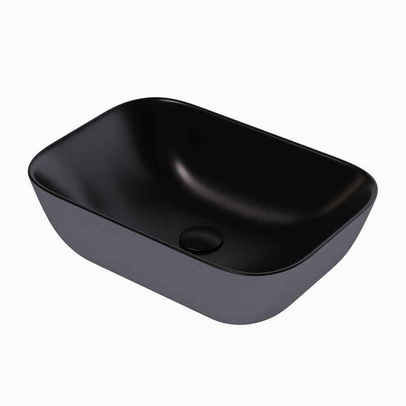 Banyetti Zeus 455mm Countertop Basin - Matt Black