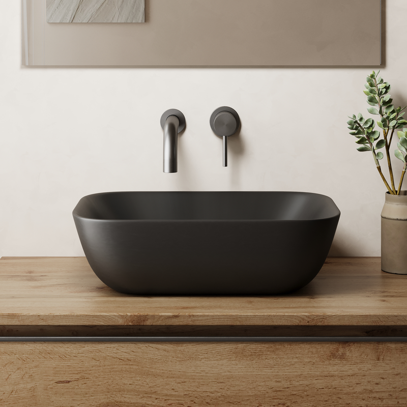 Banyetti Zeus 455mm Countertop Basin - Matt Black