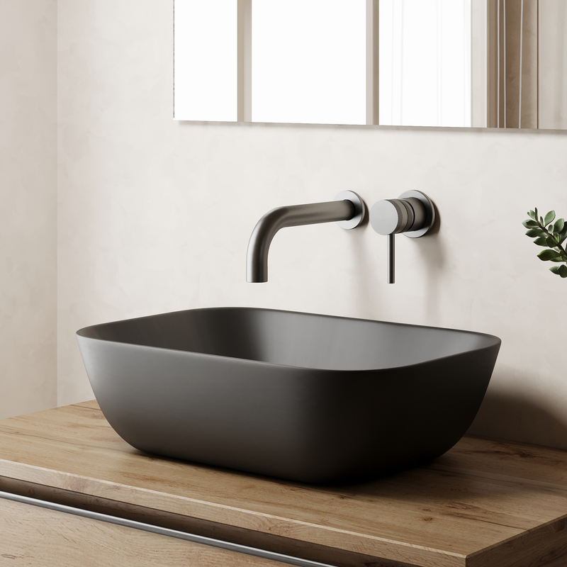 Banyetti Zeus 455mm Countertop Basin - Matt Black