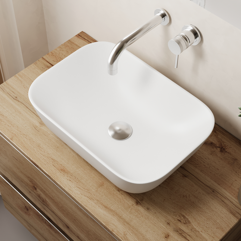 Banyetti Zeus 455mm Countertop Basin - Gloss White