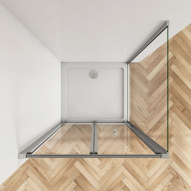 Linea Chrome Framed Bi Fold Shower Door 5mm Clear Glass - Select Size