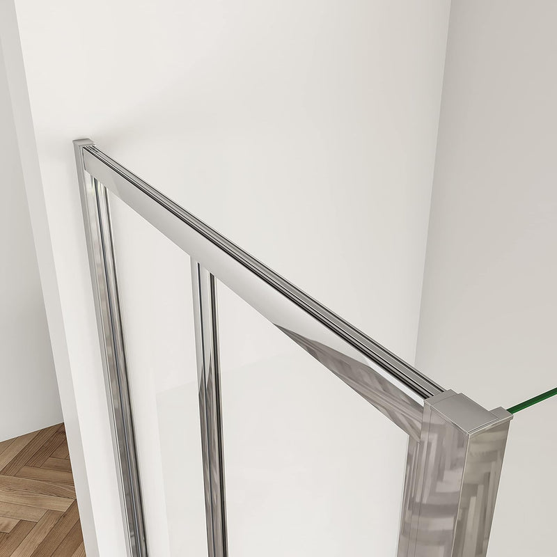 Linea Chrome Framed Bi Fold Shower Door 5mm Clear Glass - Select Size