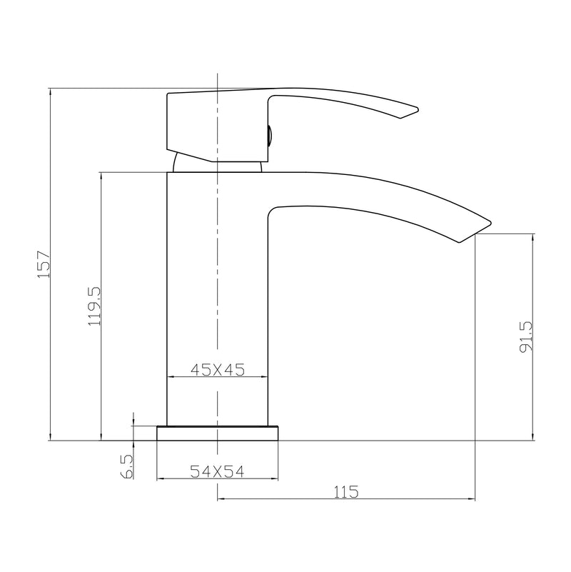 HB Descent Mono Basin Mixer - Matt Black