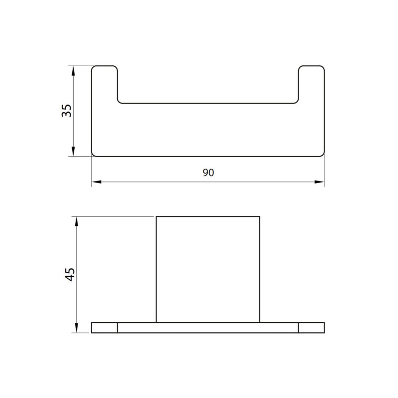 HB Monza Double Robe Hook - Brushed Bronze