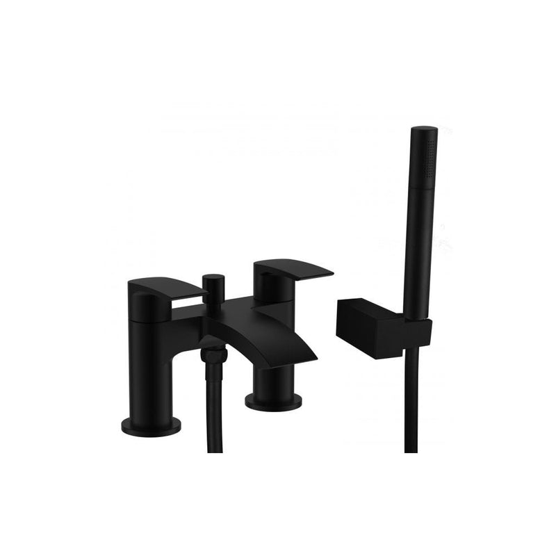 KV Nero Curve Bath Shower Mixer - Matt Black