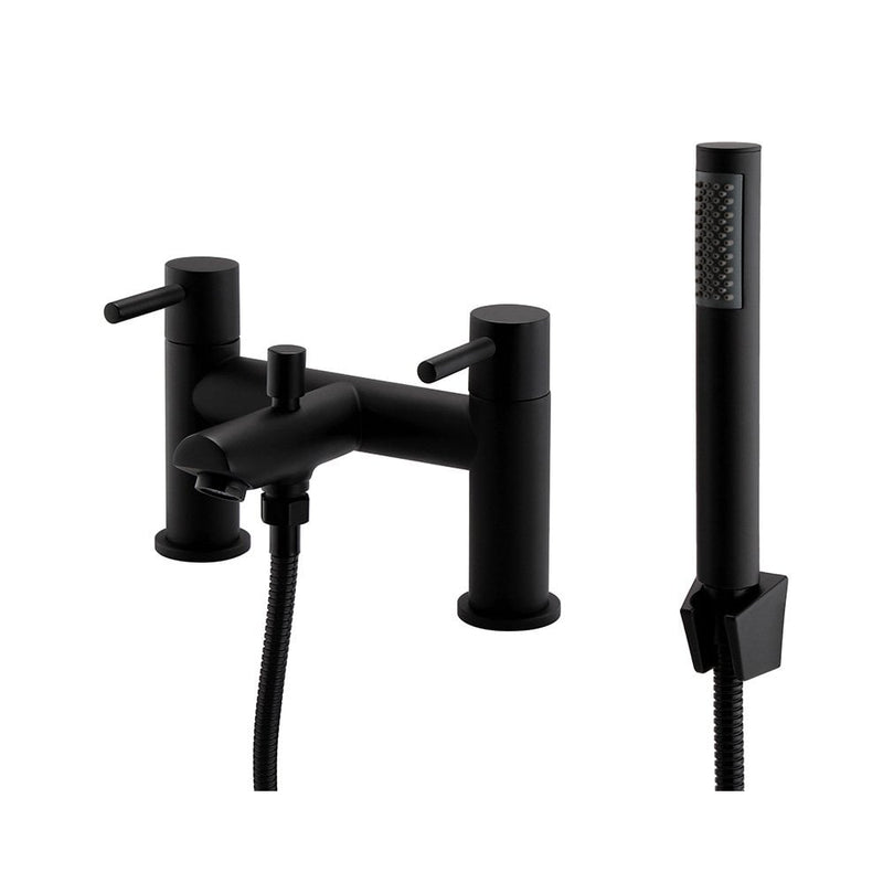 KV Nero Round Bath Shower Mixer - Matt Black