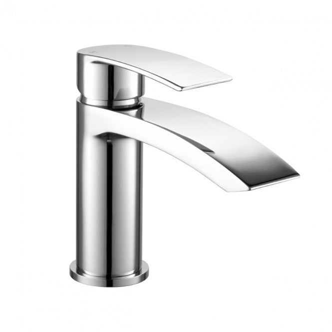 KV Curve Mono Basin Mixer with Click Waste - Chrome