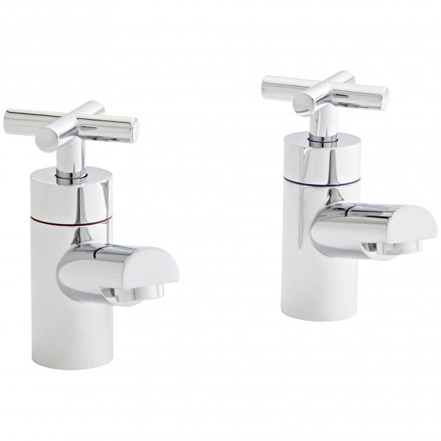 KV Times Basin Pillar Taps - Chrome