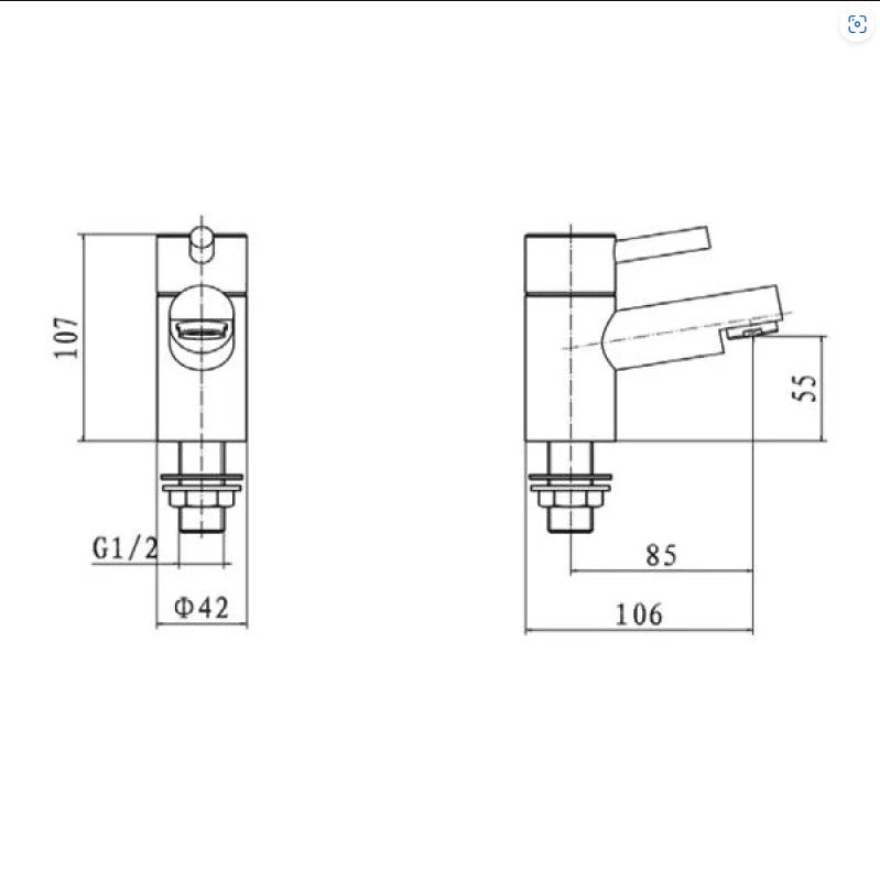 KV Plan Basin Taps - Chrome