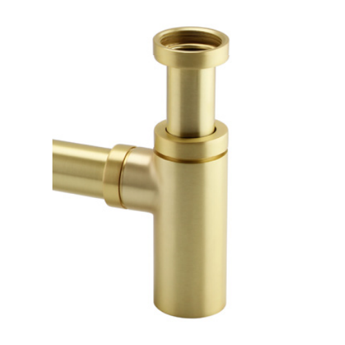 Alan T Carr Round Bottle Trap - Brushed Brass