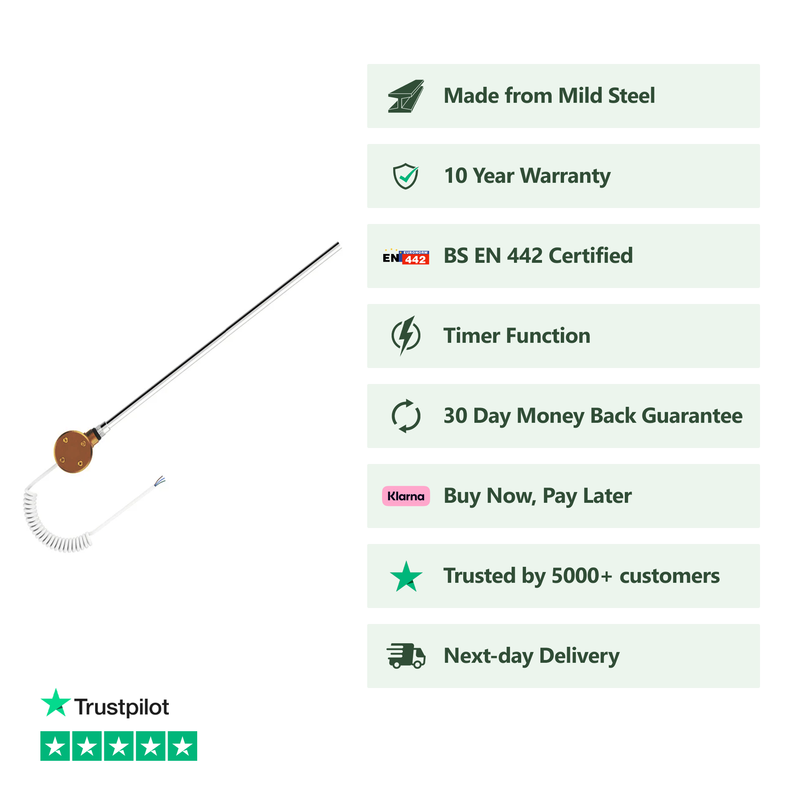 Banyetti Brushed Bronze Digital Electric Heating Element - Select Wattage