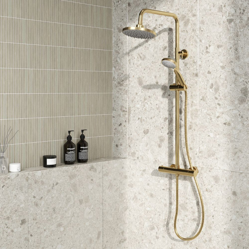 NOVA Round Thermostatic Bar Shower System with Shower Kit – Select Colour