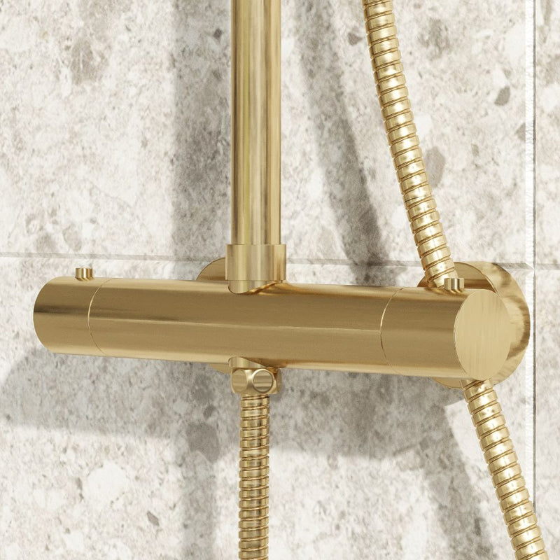 NOVA Round Thermostatic Bar Shower System with Shower Kit – Select Colour