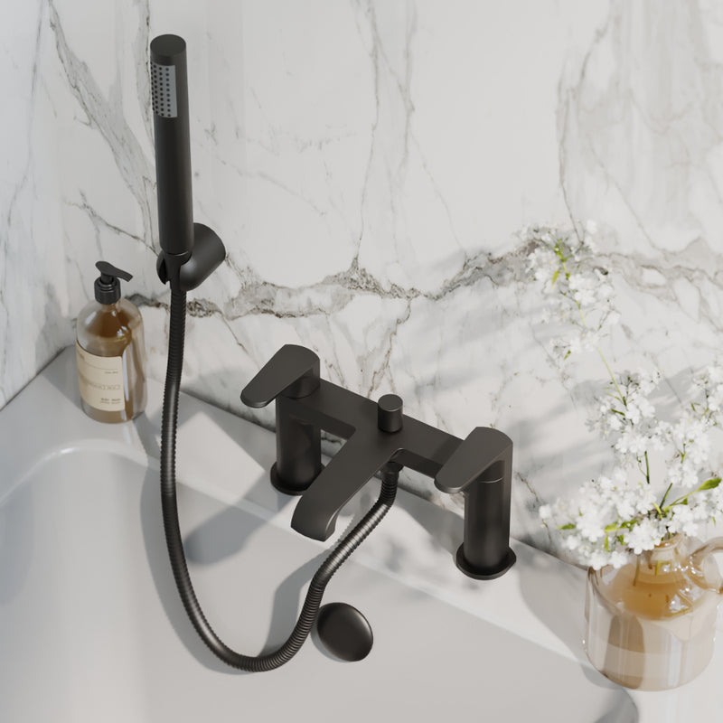 HB Montana Deck Mounted Bath Shower Mixer - Select Colour