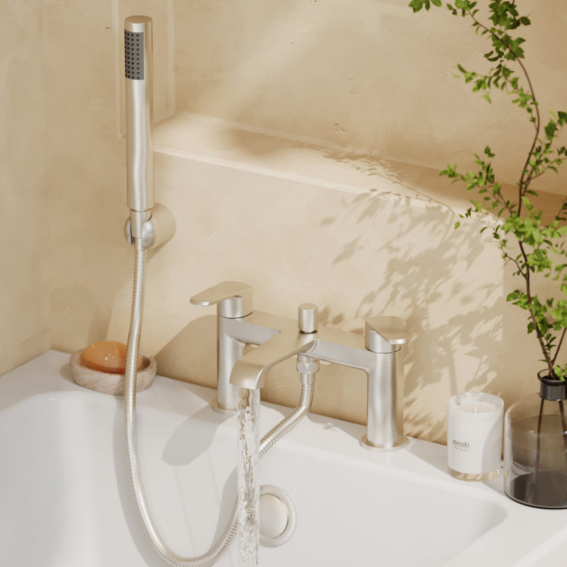 HB Montana Deck Mounted Bath Shower Mixer - Select Colour