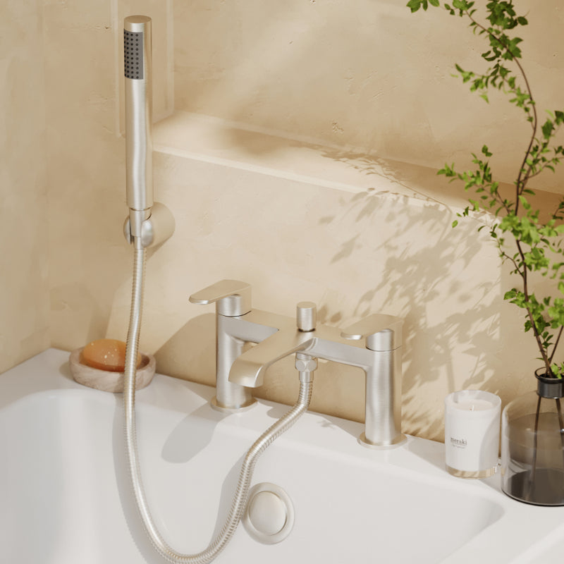 HB Montana Deck Mounted Bath Shower Mixer - Select Colour