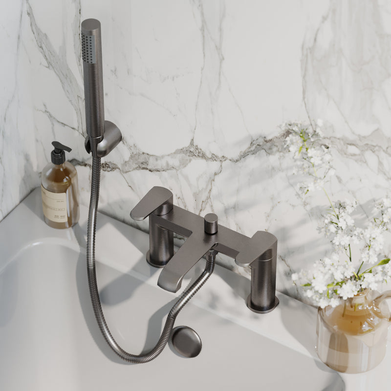HB Montana Deck Mounted Bath Shower Mixer - Select Colour