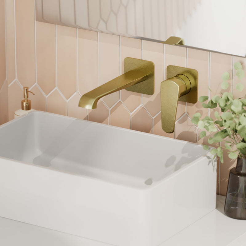 HB Montana Wall Mounted Basin Mixer - Select Colour