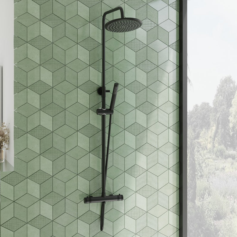 HB Core Thermostatic Rigid Exposed Shower System – Select Colour