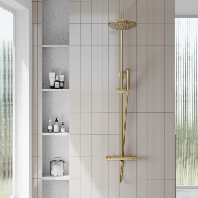 HB Core Thermostatic Rigid Exposed Shower System – Select Colour