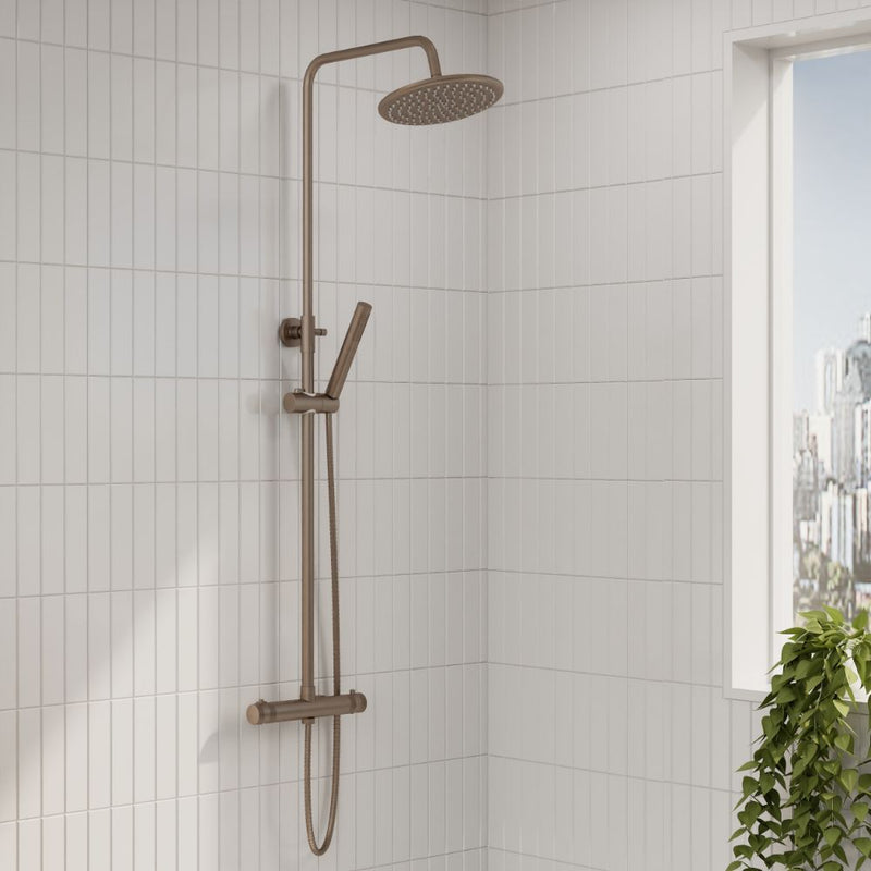 HB Core Thermostatic Rigid Exposed Shower System – Select Colour