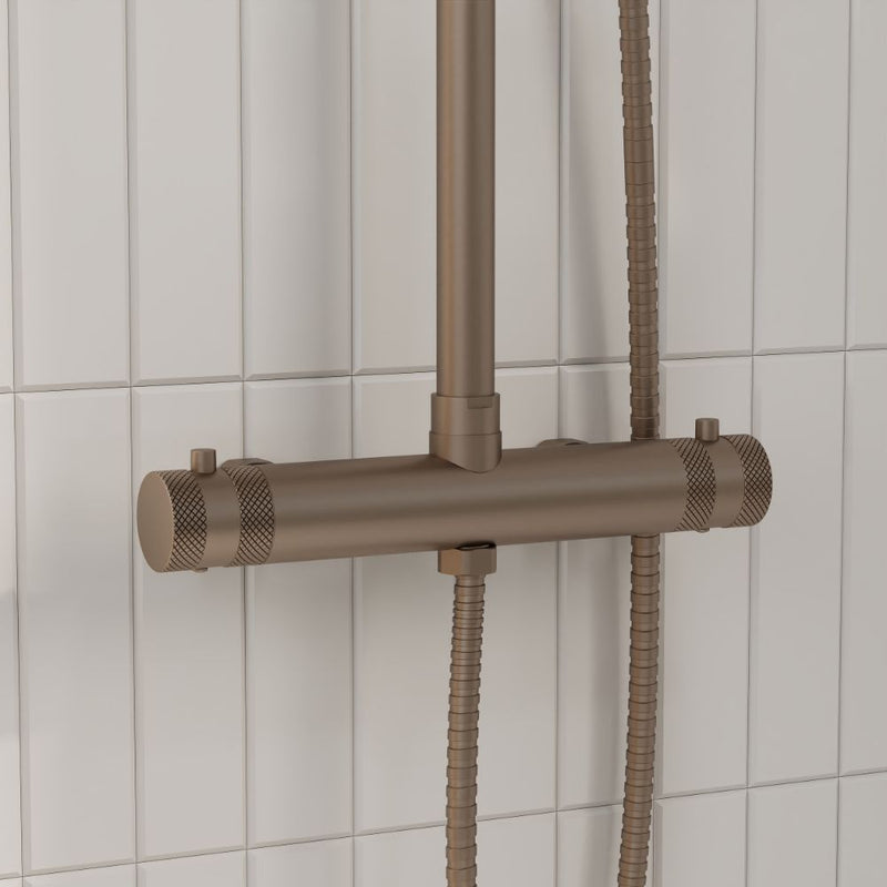HB Core Thermostatic Rigid Exposed Shower System – Select Colour