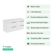 1200mm / Veneto No Tap Hole Basin