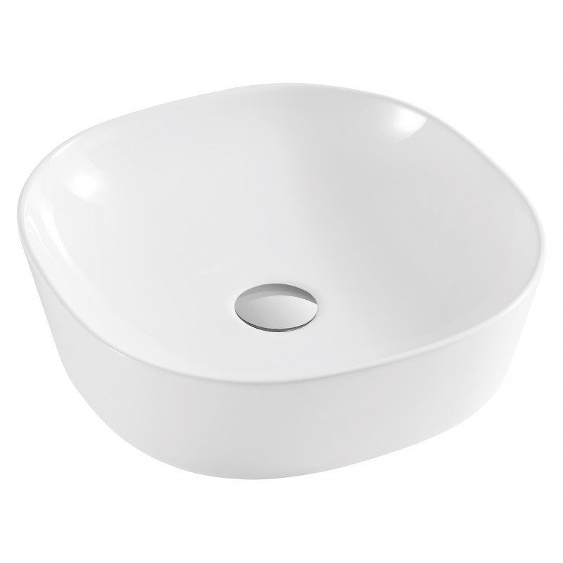 KV Island 400mm Countertop Basin - White