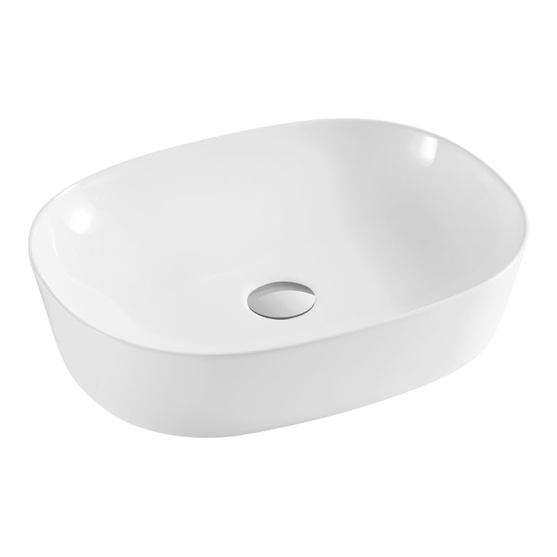 KV Island 500mm Countertop Basin - White