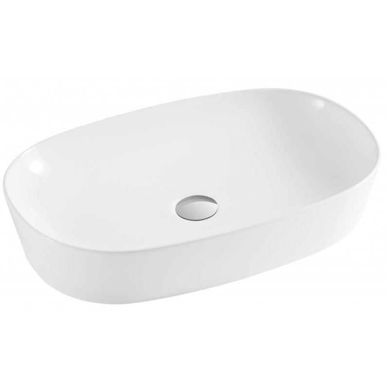 KV Island 600mm Countertop Basin - White