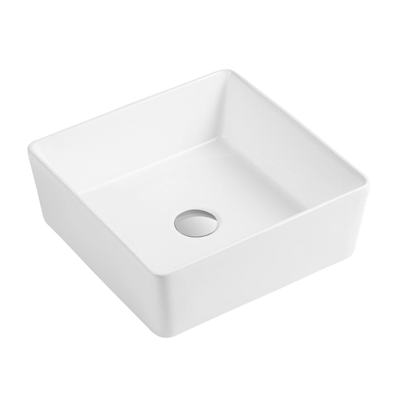 KV Lois 390mm Round Countertop Basin - White