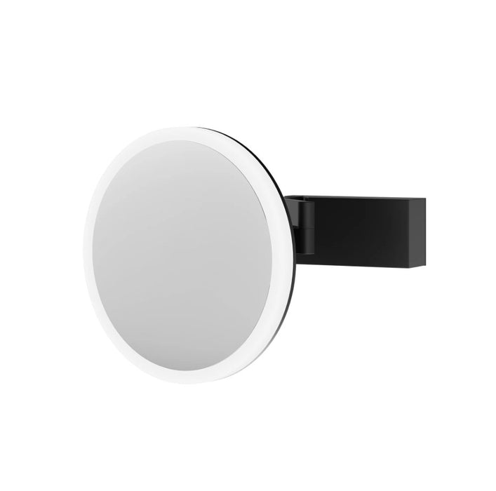 HIB Cirque Illuminated Magnifying Bathroom Mirror - Black