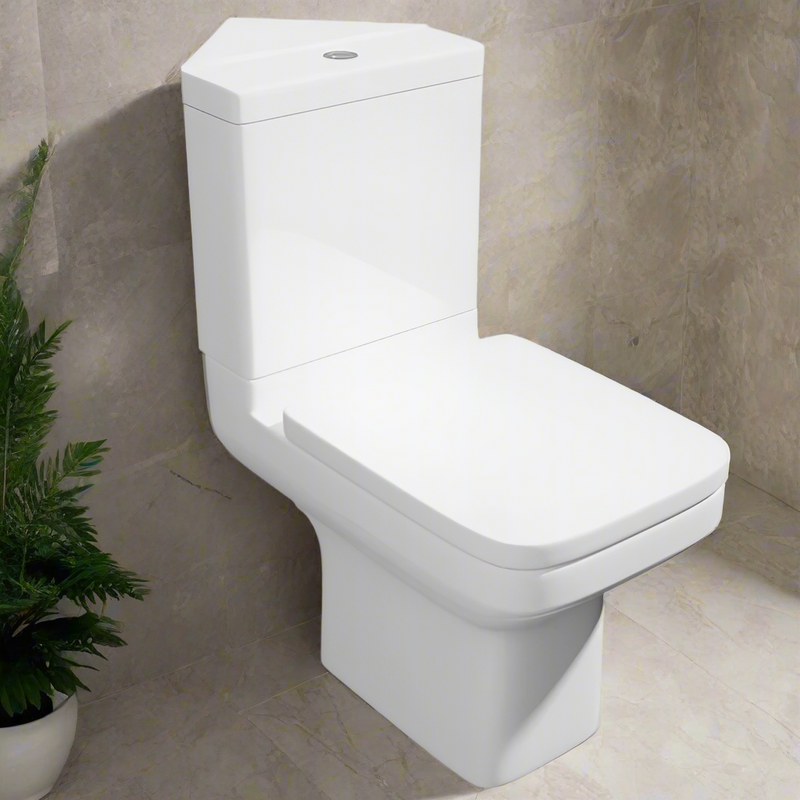 KV Trim Close Coupled Corner Toilet with Soft Close Seat