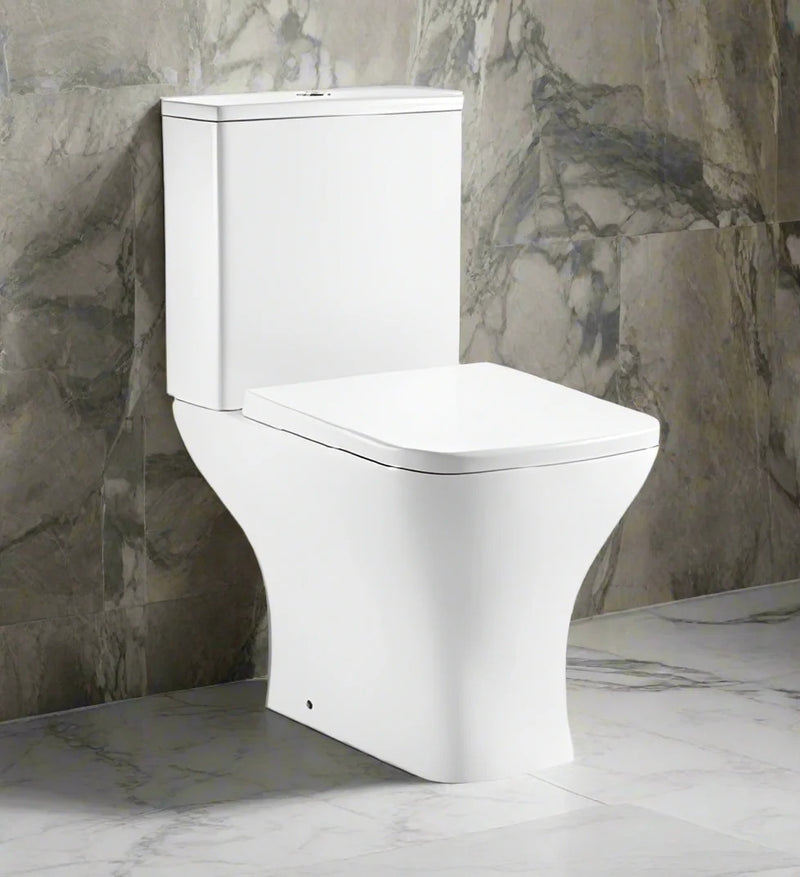 Banyetti Doccia Open Back Close Coupled Toilet with Soft Close Seat