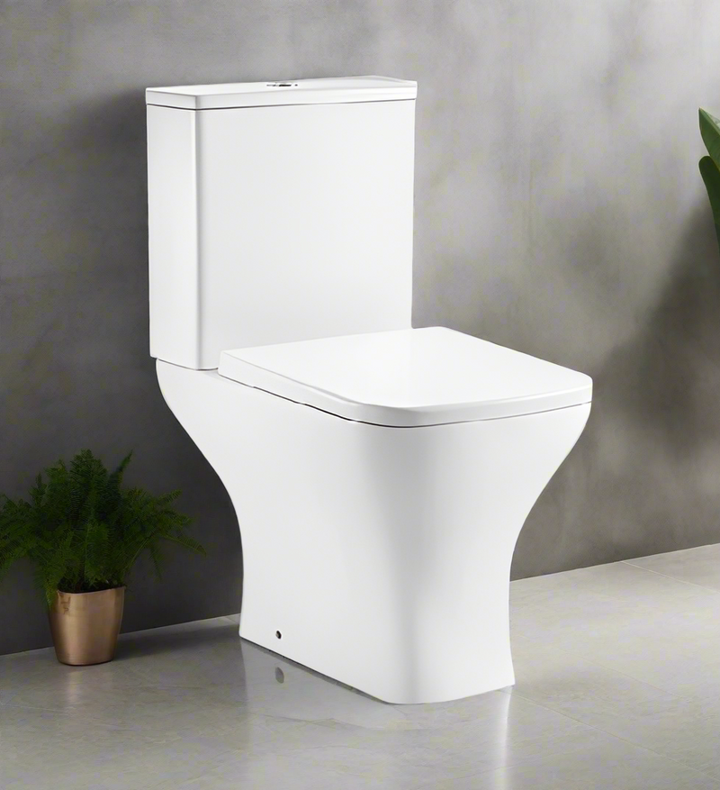 Banyetti Doccia Open Back Close Coupled Toilet with Soft Close Seat