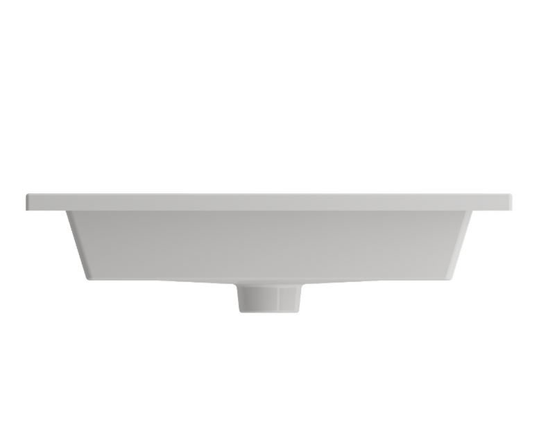 Banyetti Entre 600mm No Tap Hole Wall Hung Basin - Gloss White