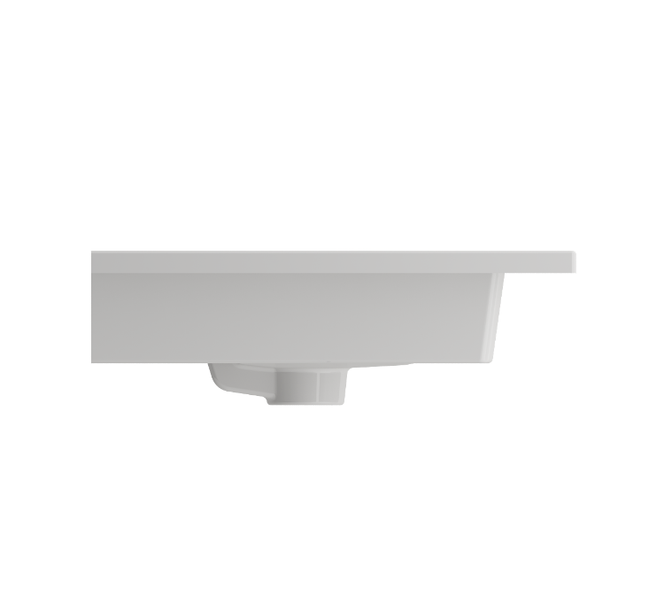 Banyetti Entre 800mm No Tap Hole Wall Hung Basin - Gloss White