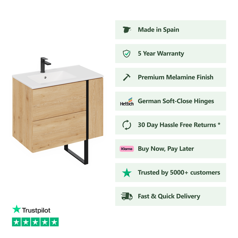 800mm / Lira Offset Basin / Yes