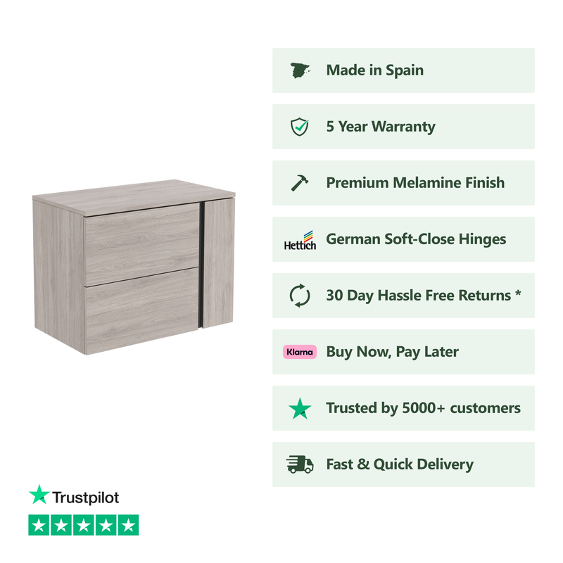 800mm / Matching Worktop / No