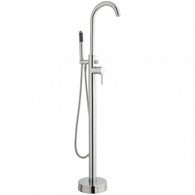 Kartell KVIT Plan Freestanding Bath Shower Mixer Tap - Chrome