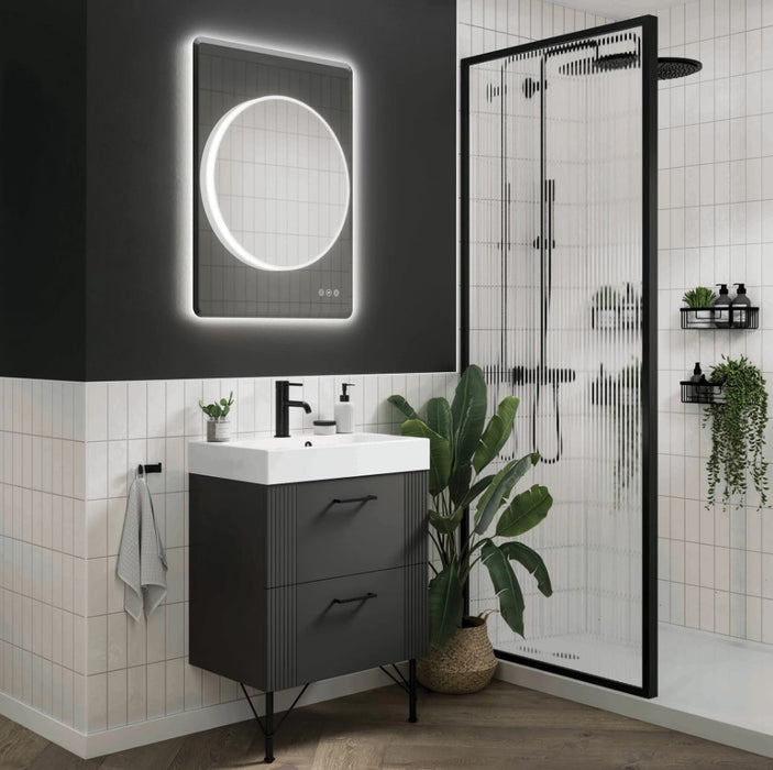 HIB 800 x 600 Frontier Illuminated Circular Bathroom Mirror