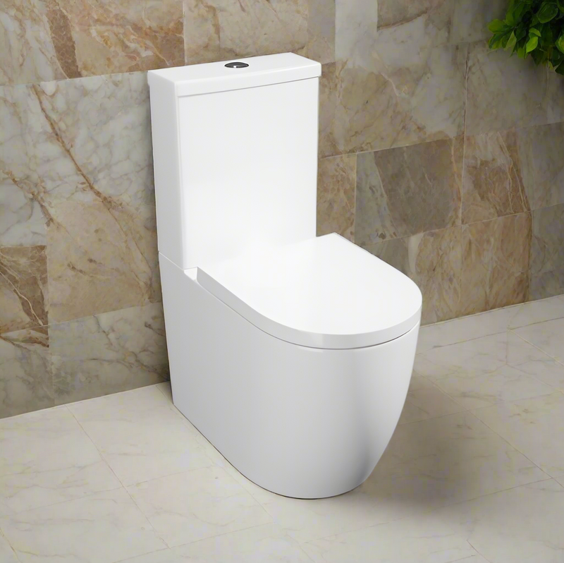KV Genoa Round Close Coupled Toilet with Soft Close Seat