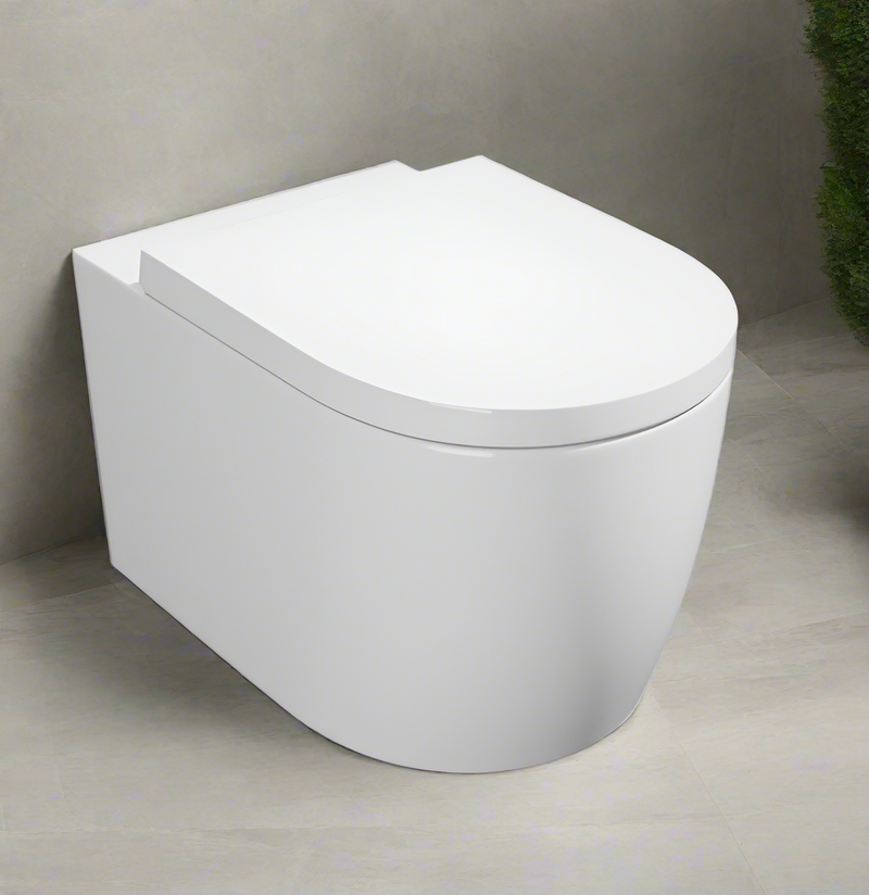 KV Genoa Round Wall Hung WC Pan with Soft Close Seat