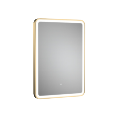Linea Ambience 700 x 500 LED Mirror with Demister & Touch Sensor - Brushed Brass