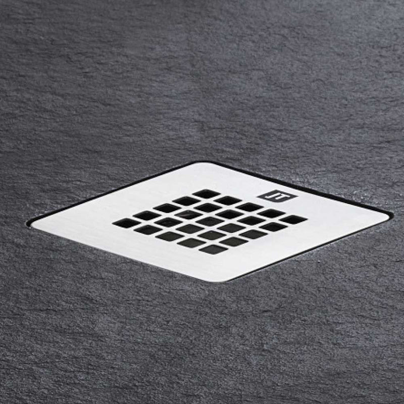 Top view of KVIT Natural graphite grey stone effect shower tray