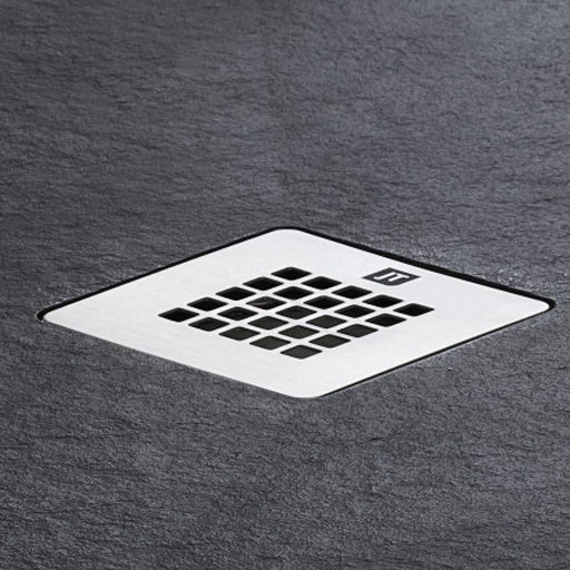 Top view of KVIT Natural graphite grey stone effect shower tray